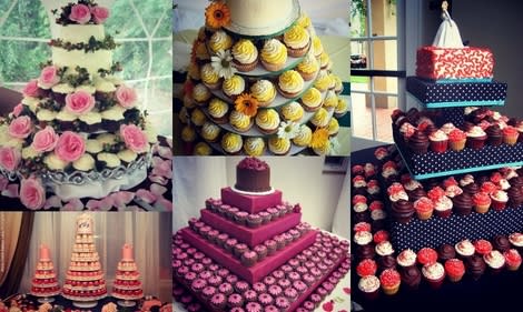 Change up your wedding and add excitement by serving a cupcake wedding tower instead of a traditional wedding cake! 