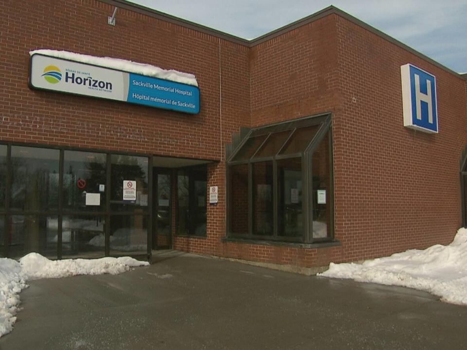 Sackville Memorial Hospital still needs about four more doctors and two more registered nurses before the emergency department can safely resume 24-hour services, seven days a week, the Horizon Health Network said. (CBC - image credit)