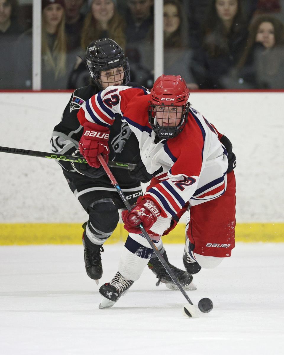 Portsmouth's Joey Levreault scored the game-winning goal on Saturday, a night after he netted two goals against the North Smithfield/Johnston/North Providence co-op squad in a Division II quarterfinal-round series, as the No. 1 seed Patriots swept the No. 8 seed Northmen to advance to the Frozen Four on Sunday.
