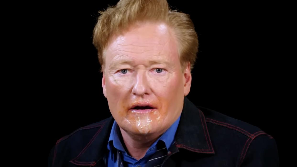  Conan O'Brien on Hot Ones. 