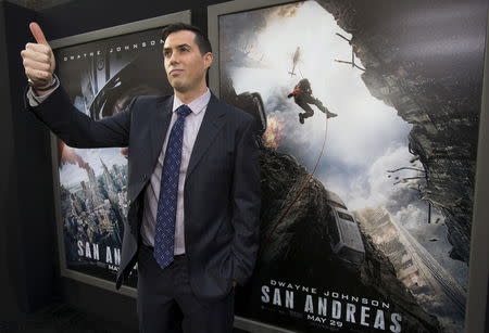 Director of the movie Brad Peyton poses at the premiere of "San Andreas" in Hollywood, California May 26, 2015. REUTERS/Mario Anzuoni