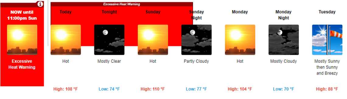 An excessive heat advisory for the Tri-Cities continues through Sunday.