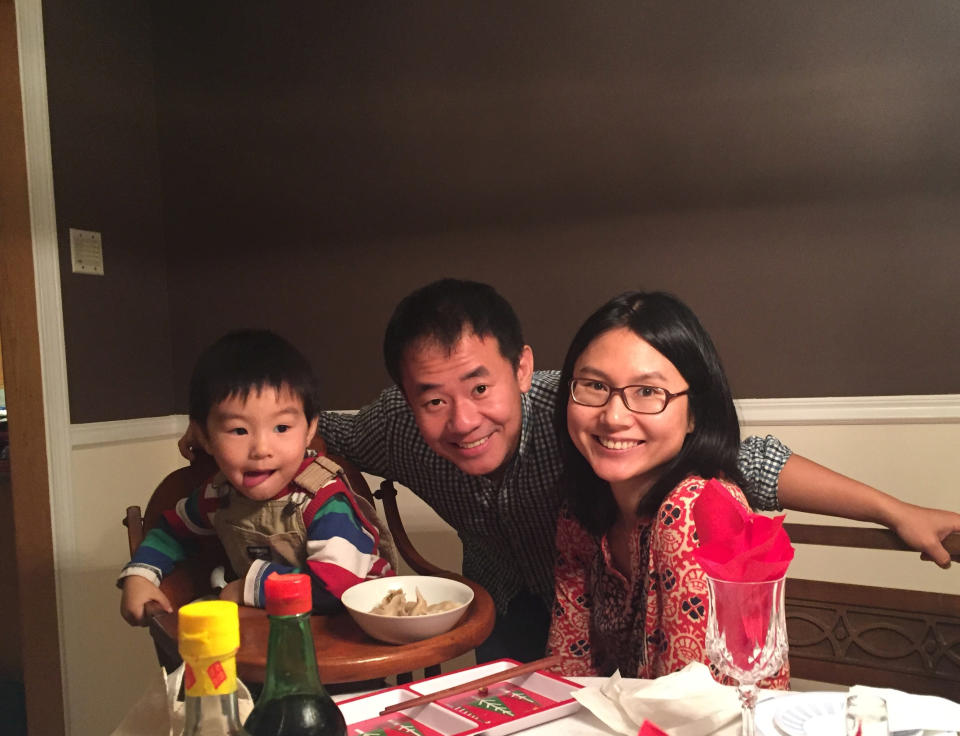 Xiyue Wang with his family shortly before his trip to Iran. (Photo: Courtesy Wang family via Princeton University/Handout via Reuters)