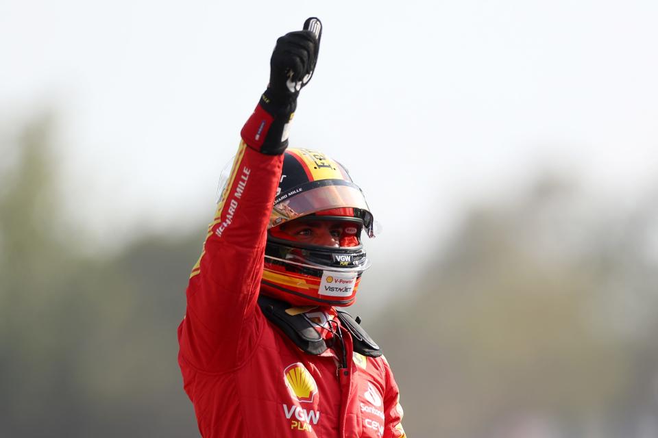 Carlos Sainz captured the Italian Grand Prix pole position for Ferrari in its home race at Monza.