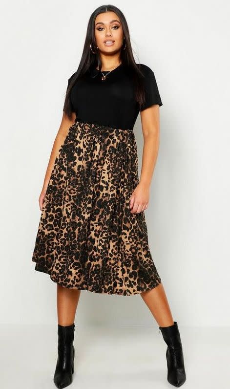 Best leopard midi skirts: Shop