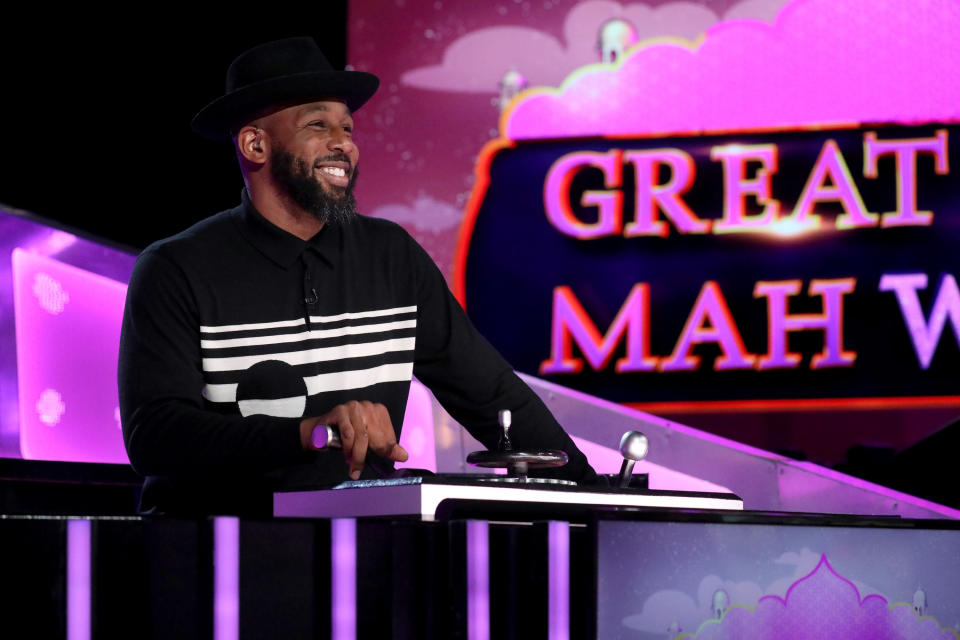 ELLEN’S GAME OF GAMES — “From The Window To The Taj Mah Wall” Episode 403 — Pictured: Stephen “tWitch” Boss– (Photo by: Mike Rozman/Warner Brothers/NBC/NBCU Photo Bank via Getty Images)