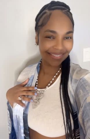 <p>Ashanti/instagram</p> Ashanti announcing she'd become a mom on her Instagram Stories