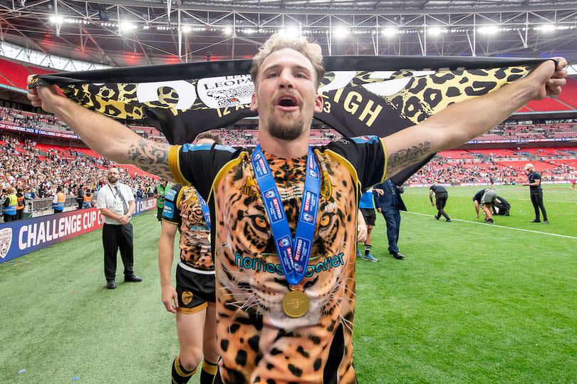 Ben Reynolds won the Challenge Cup with Leigh Leopards.