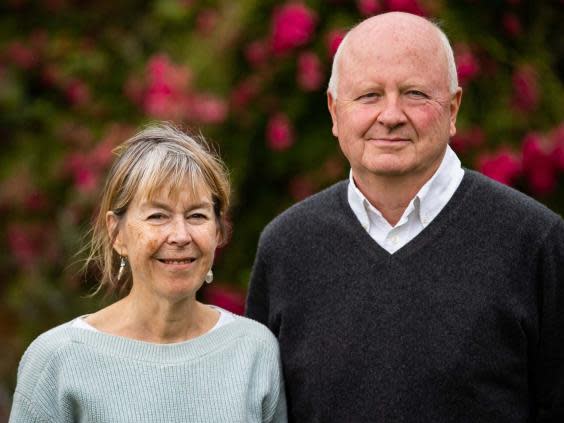 Anthony and Jeannette Goodrich at The Rose and Crown pub in Snettisham, Norfolk. (PA)