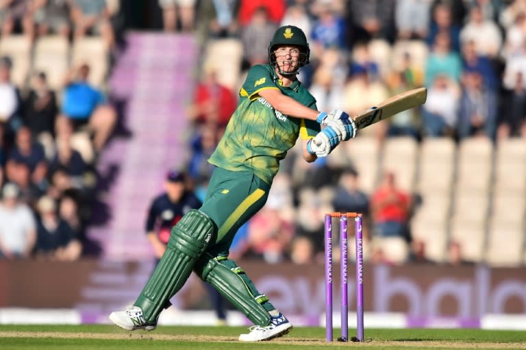 South Africa -- often accused of 'choking' in pressure situations -- saw David Miller, pictured on May 27, 2017 and Chris Morris (36 not out) fail to score the runs they required as Ball and fast bowler Wood held their nerve