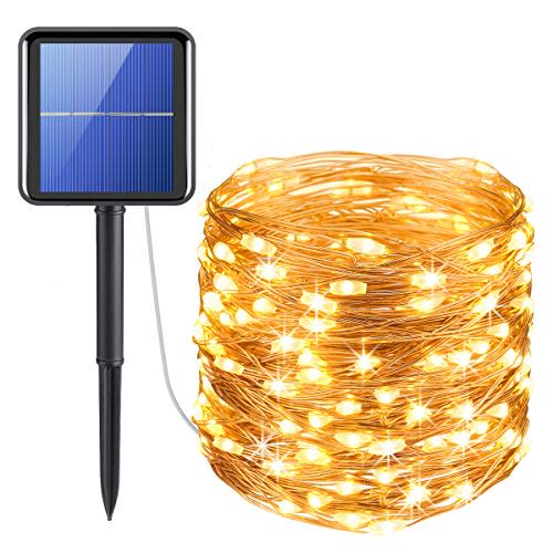 AMIR Upgraded Solar String Lights, 72ft 8 Modes Copper Wire Lights, 200 LED Starry Lights, Wate…