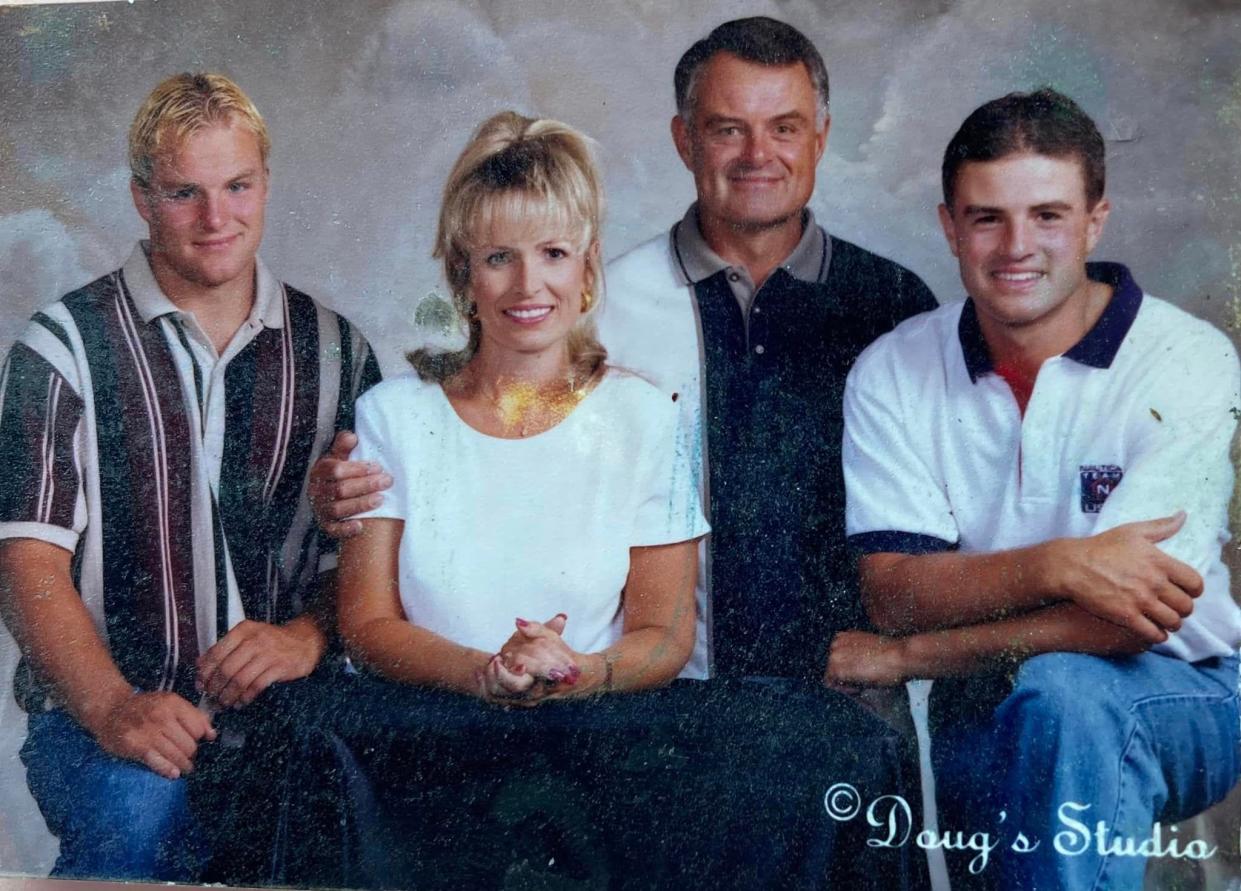 The Dimmich family, from left, Zachary, Kristin, David and Caleb.