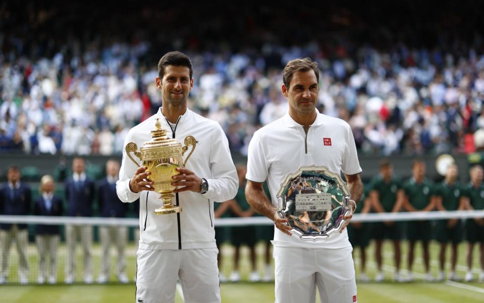 Novak Djokovic and Roger Federer contested an epic men's singles final in 2019 - EPA