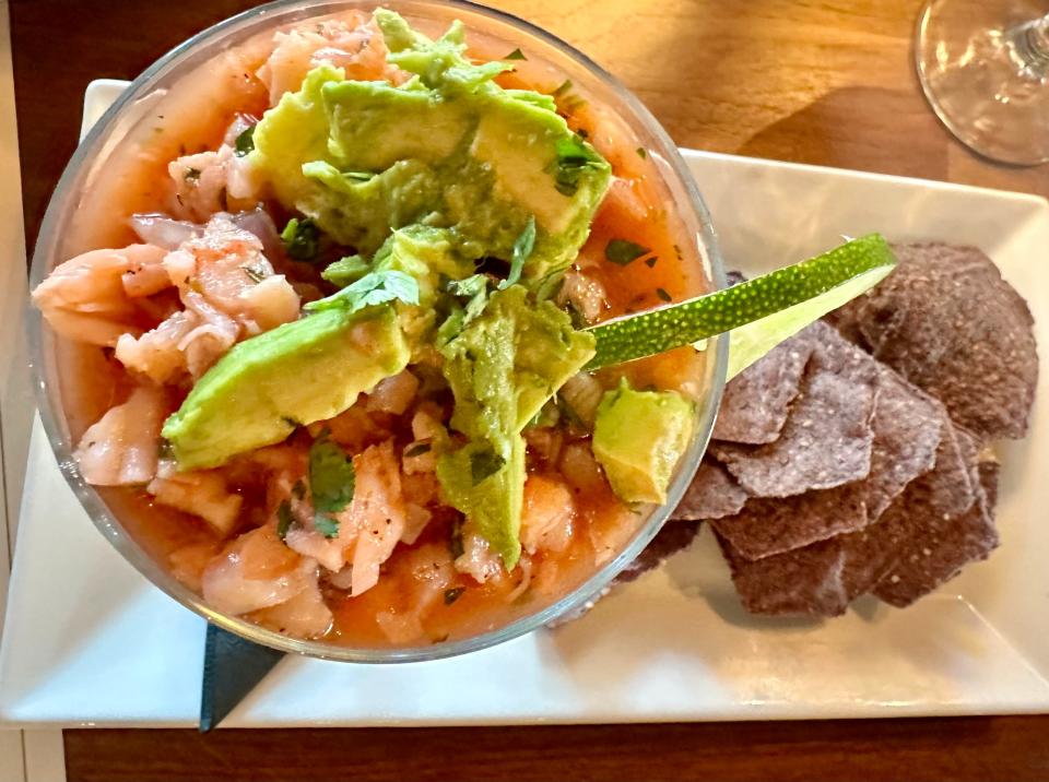 Mexican shrimp ceviche is a delicious starter from executive chef Jeff Herman at Social at the Stone House in Massillon.