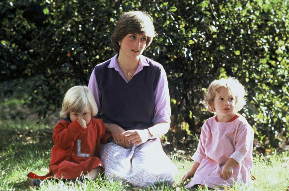 Even before she became a mom, young Diana was drawn to children