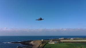 EHang 216 flew over the coastline of Jeju Island to demonstrate the real use case of aerial sightseeing.