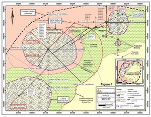 Geological Plan Map of the Santa Barbara Breccia Pipe area
