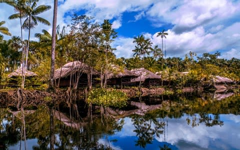 Warao huts on the Orinoco Delta - Credit: Getty