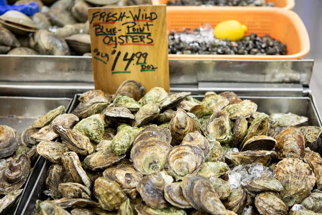 <p>Clay Williams</p> Bluepoint oysters at Randazzo’s Seafood.