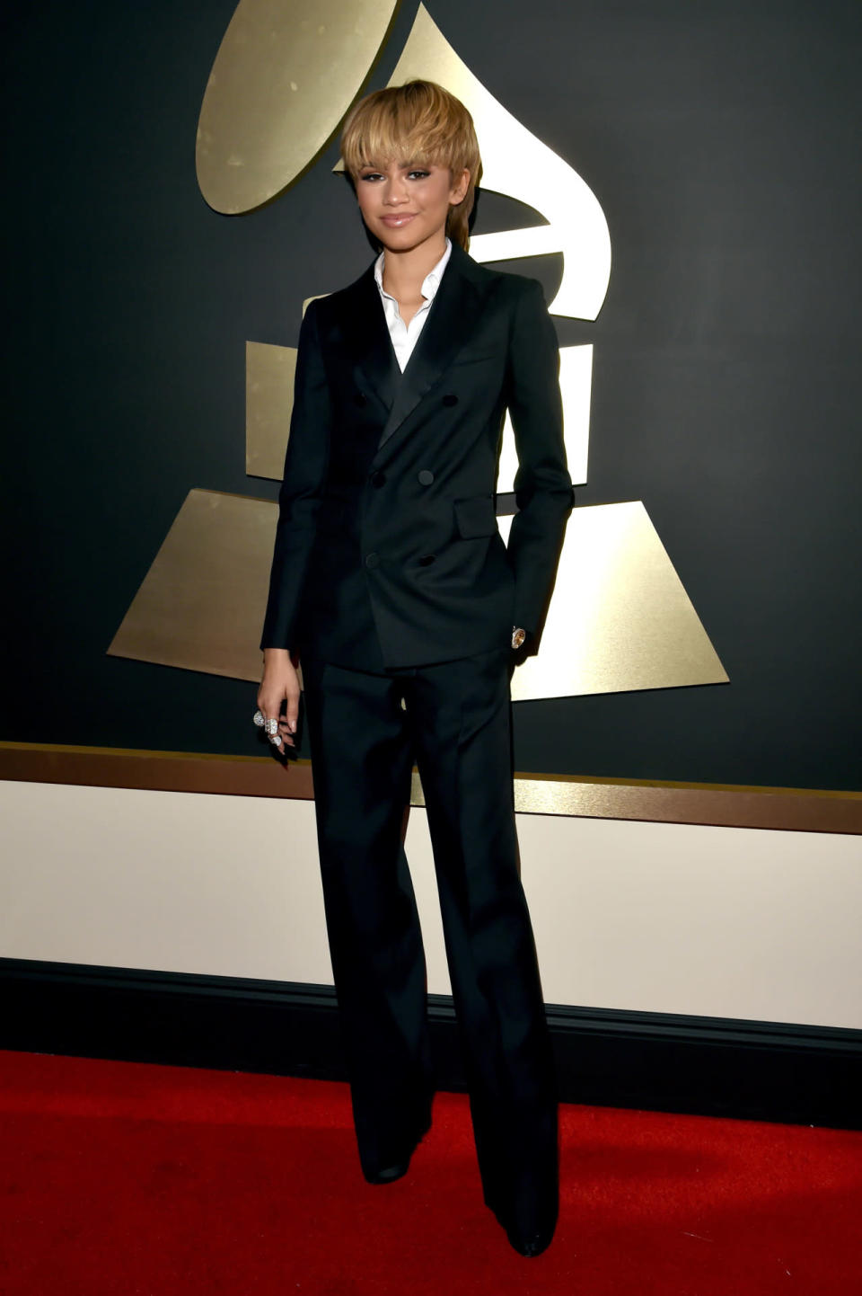 Worst: Zendaya in DSquared2 at the 58th Grammy Awards at Staples Center in Los Angeles, California, on February 15, 2016.