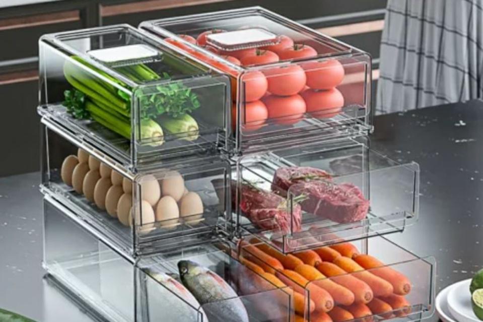 【商品圖片 06】FUNLIFE梵萊生活設計 透明疊加抽屜式食品收納盒