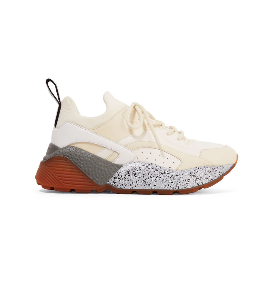 <p>Eclypse Logo-Woven Neoprene-Trimmed Sneakers, <a rel="nofollow noopener" href="https://www.net-a-porter.com/us/en/product/1048372/Stella_McCartney/eclypse-logo-woven-neoprene-trimmed-faux-leather-and-suede-sneakers" target="_blank" data-ylk="slk:net-a-porter.com;elm:context_link;itc:0;sec:content-canvas" class="link ">net-a-porter.com</a> </p>