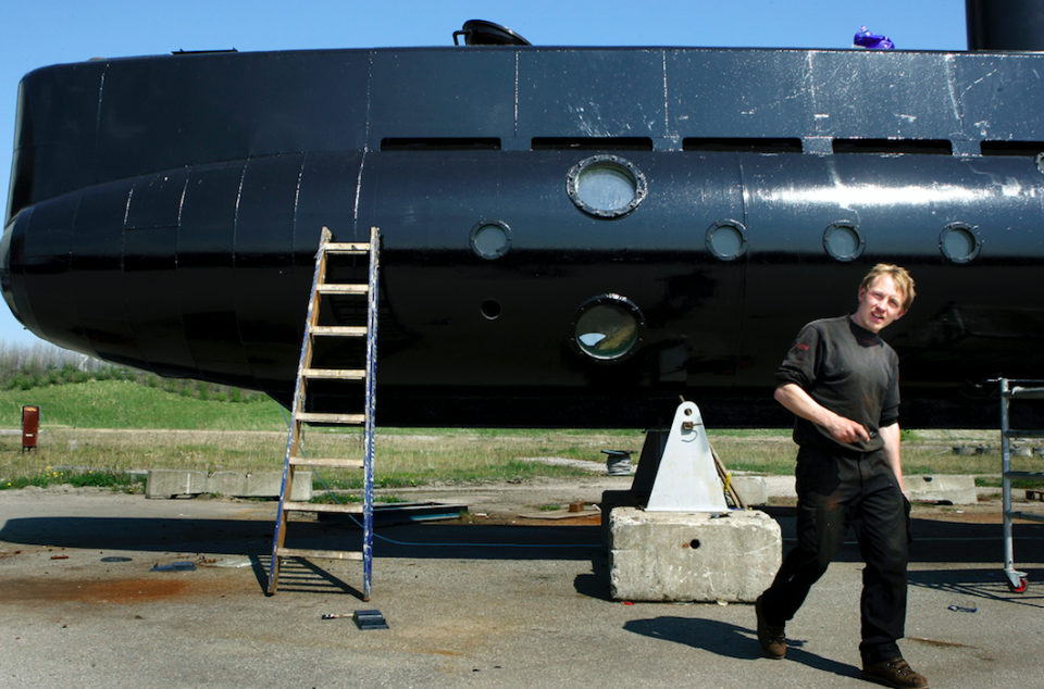 <em>Madsen initially claimed Ms Wall had died after he accidentally dropped the submarine hatch on her head (PA)</em>