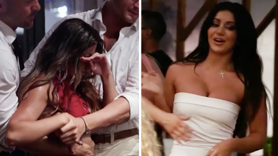 In the biggest showdown of the season yet, things took a seriously nasty and physical turn tonight at the <em>MAFS</em> reunion dinner party. Photo: Channel Nine