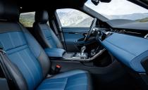 <p>Trim materials have moved upmarket, which makes the Evoque feel more like a miniaturized full-size Range Rover up front, although our test car quaintly featured an analog instrument cluster rather than the purely digital setup common on many new luxury SUVs.</p>