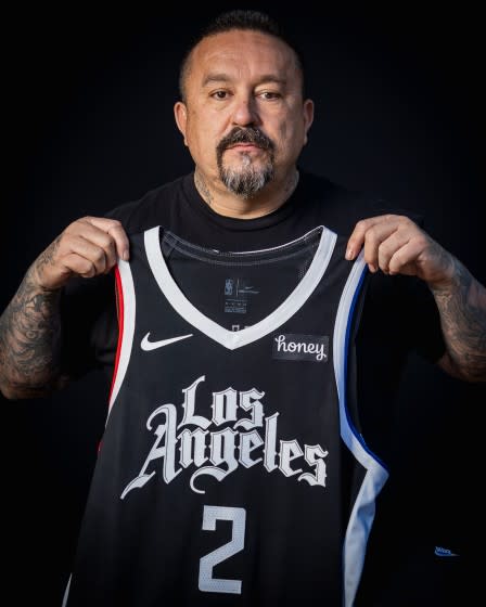 For a second consecutive year, Los Angeles artist Mr. Cartoon helped with the design of the Clippers "city edition" uniform.