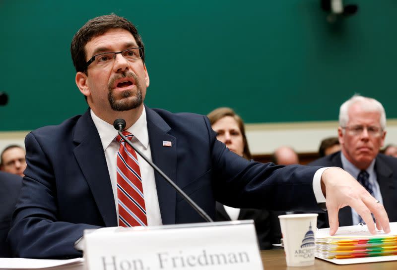 FILE PHOTO: Friedman, acting administrator of the NHTSA, testifies at a House Energy and Commerce hearing on Capitol Hill in Washington