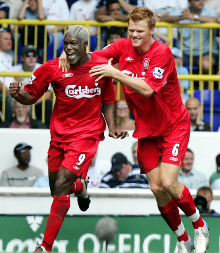 Cissé and Riise at Liverpool