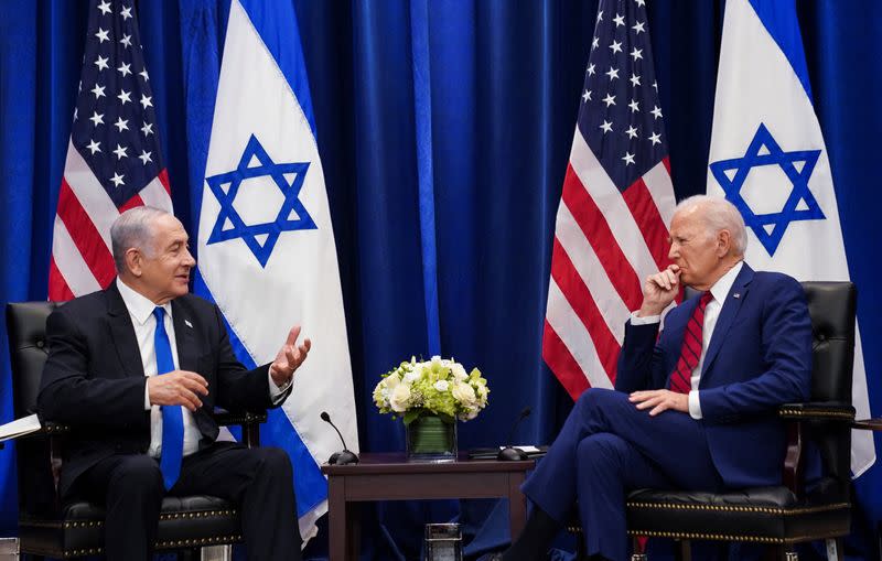 U.S. President Biden meets with Israel's President Netanyahu during UNGA in New York City