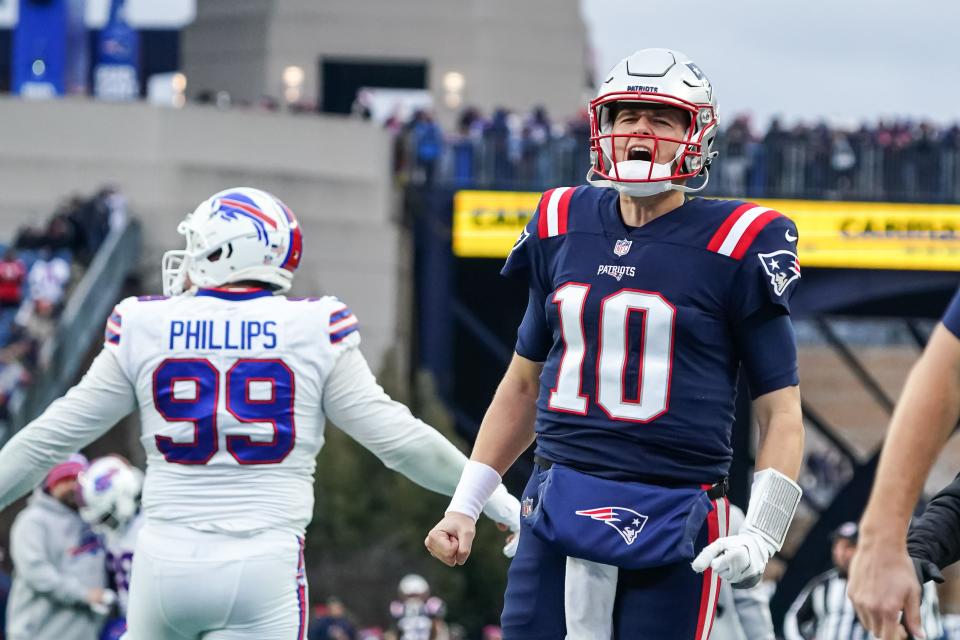 Mac Jones had a frustrating day when the Bills beat the Patriots 33-21 on Dec. 26.