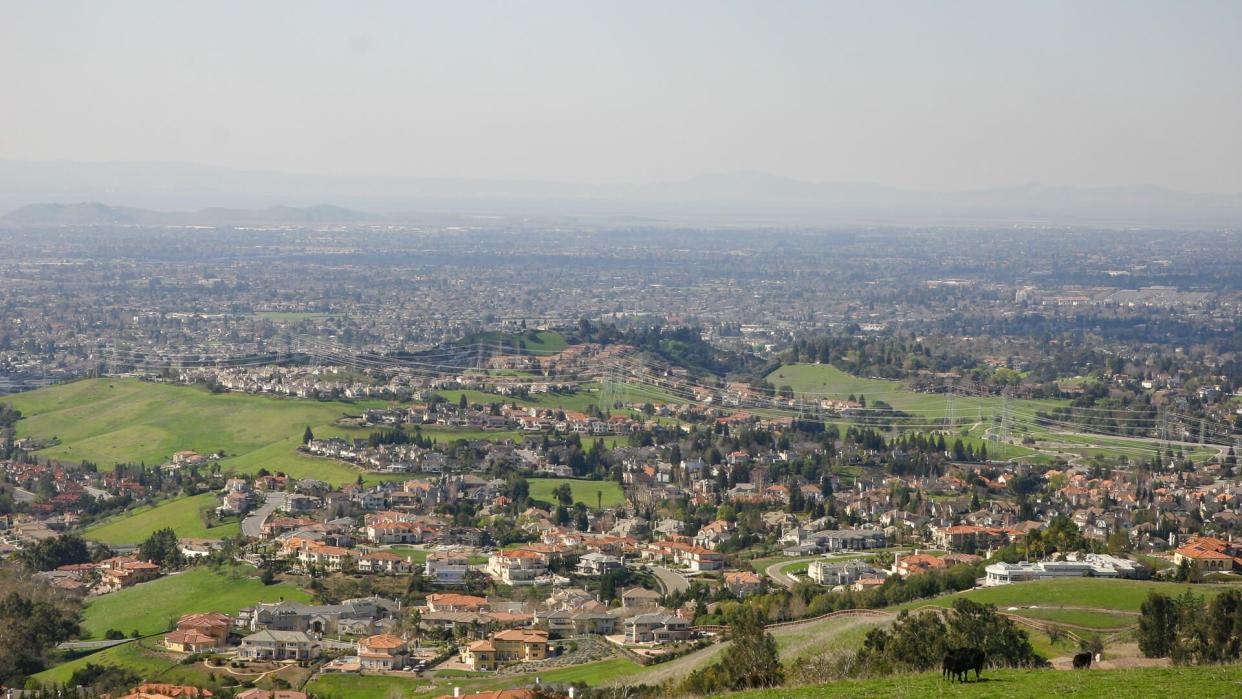 view of the bay area from Mission Peak, Fremont