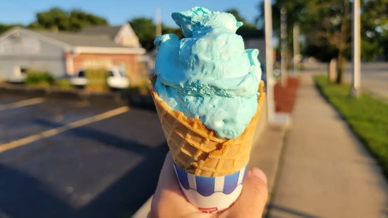 blue moon ice cream cone
