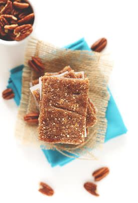 Boozy Pecan Pie Bars With Sea Salt