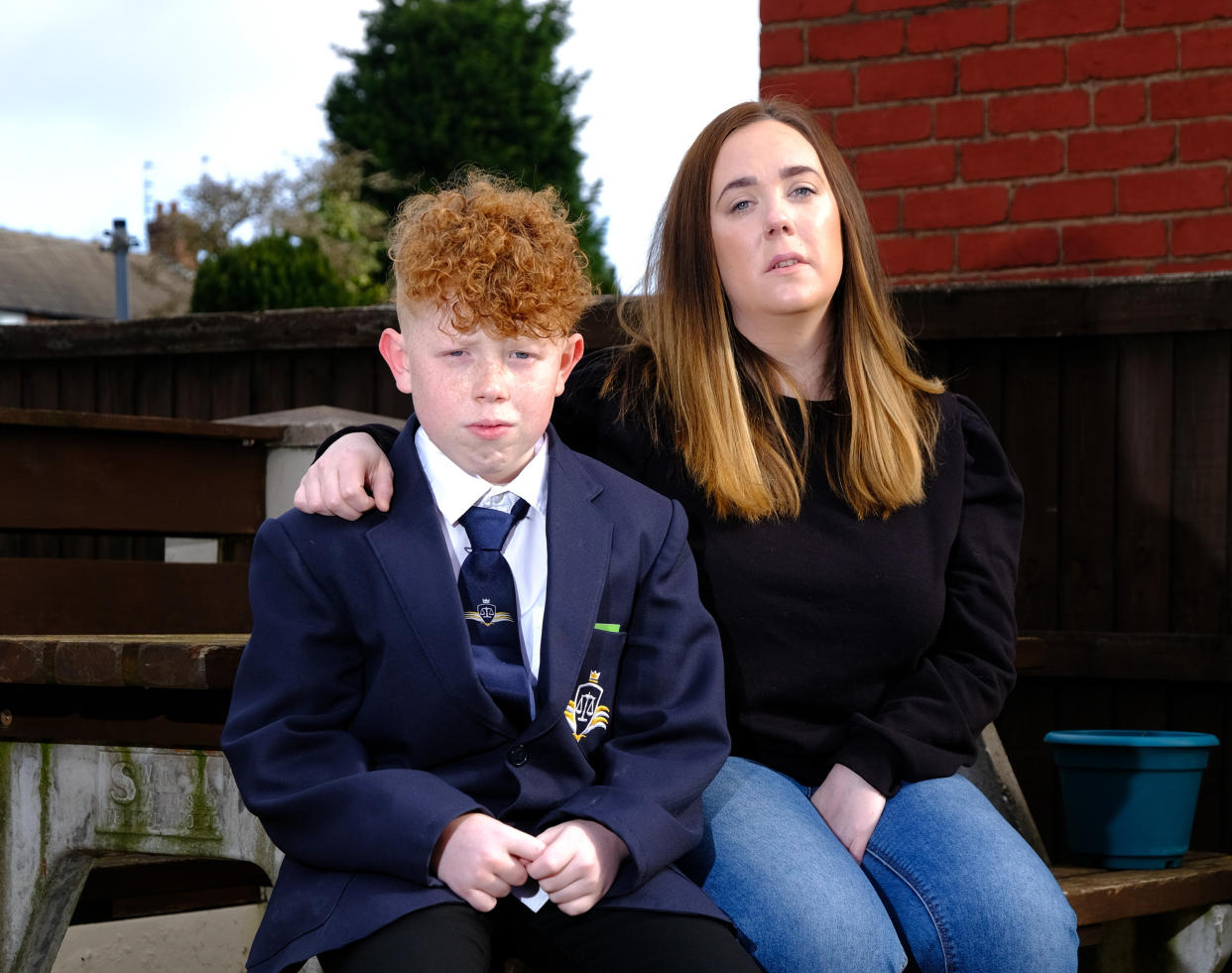 Niall Clews (12) from Birmingham has been put into isolation by his school, St Michael's Church of England High School as they said his lockdown haircut by mum Hannah (33), was too short.