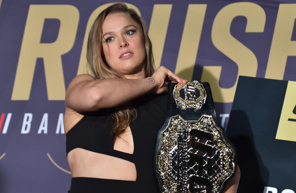 Ronda Rousey brought the sport of MMA lots of new eyeballs and media attention. (Getty)