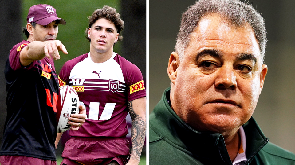 Billy Slater talks to Reece Walsh and Mal Meninga reacts.