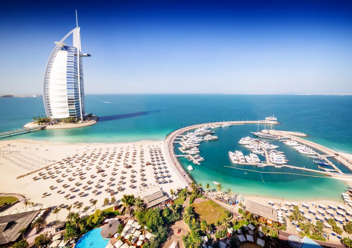 Dubai's Burj Al Arab Hotel is visible from almost every point in the city (istock)