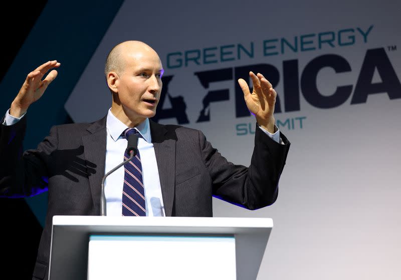 FILE PHOTO: U.S. Deputy Secretary Of Energy David M. Turk speaks at the Green Energy Africa Summit in Cape Town