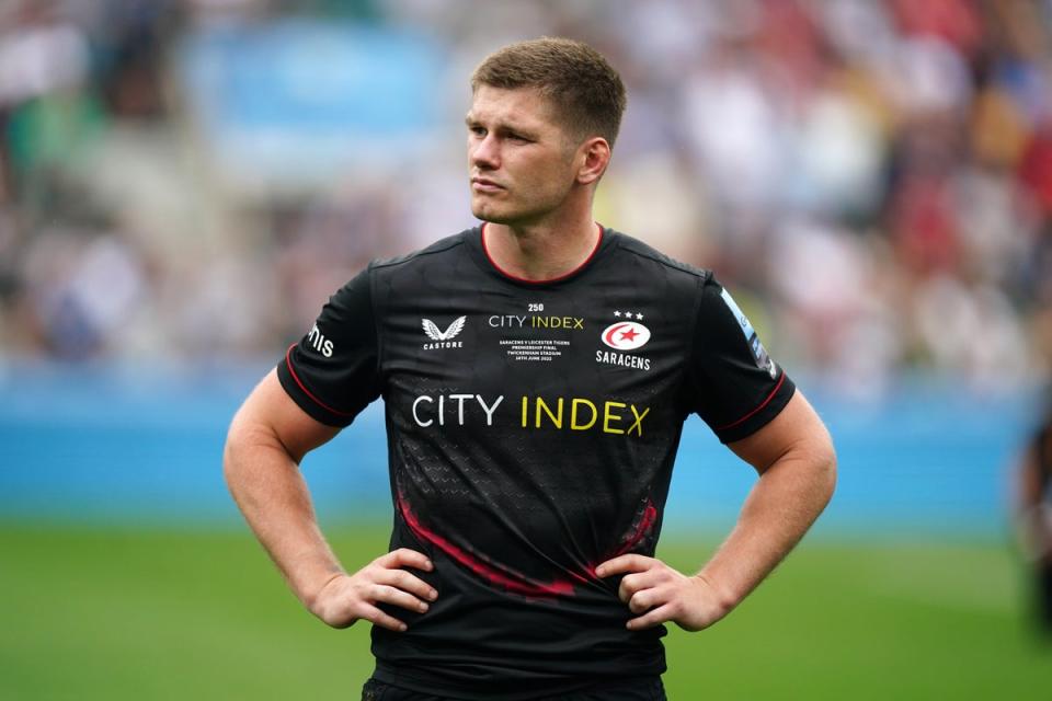 Owen Farrell could be in action for Saracens against Harlequins on Saturday (Mike Egerton/PA) (PA Wire)