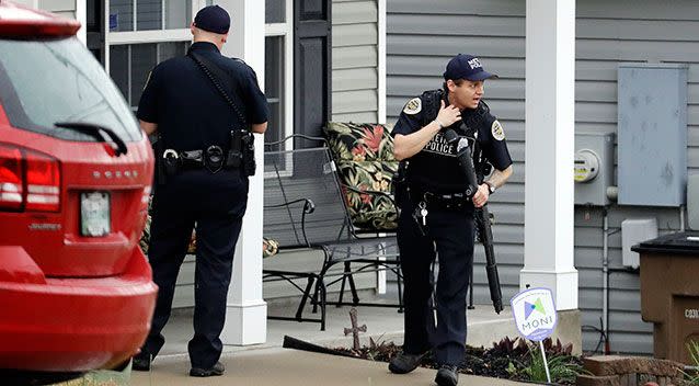 Nashville police search a nearby neighbourhood for the gunman. Source: AAP