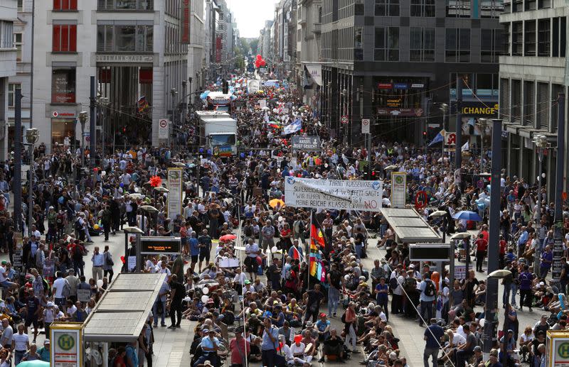 Demonstration against the German government's COVID-19 restrictions in Berlin