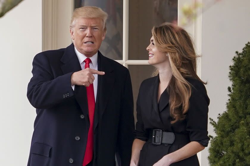 President Trump with Hope Hicks in 2018.