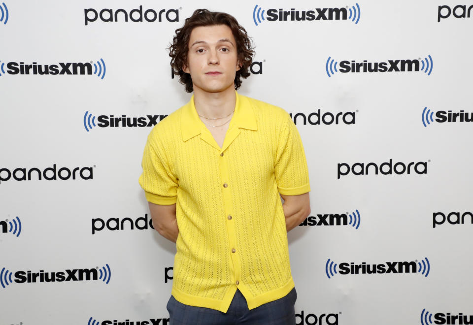 NEW YORK, NEW YORK - FEBRUARY 17: Actor Tom Holland visits the SiriusXM Studios on February 17, 2022 in New York City. (Photo by Astrid Stawiarz/Getty Images for SiriusXM)