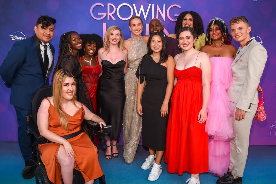 Executive Producer/Director Brie Larson (C) and the 'Growing Up' Heroes World Premiere of the Disney+ Original Docu-series 'Growing Up'