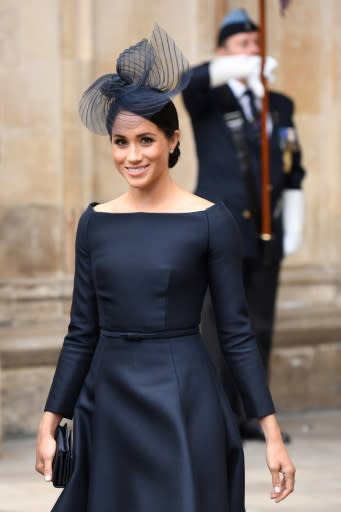 After becoming the Duchess of Sussex, Meghan has been required to bring off a more formal look such as at this service to mark the centenary of the Royal Air Force at Westminster Abbey last month