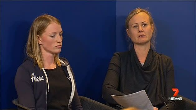 Ms Bailey's daughters, Belinda and Shannon, made an emotional appeal for Stephen to come forward following their mother's disappearance. Photo: 7 News